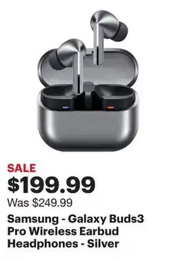 Best Buy Samsung - Galaxy Buds3 Pro Wireless Earbud Headphones - Silver offer