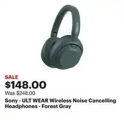 Best Buy Sony - ULT WEAR Wireless Noise Cancelling Headphones - Forest Gray offer