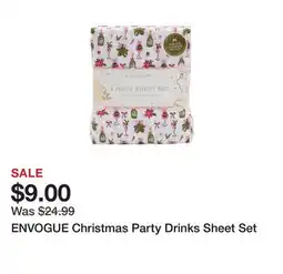 Marshalls ENVOGUE Christmas Party Drinks Sheet Set offer
