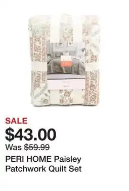 Marshalls PERI HOME Paisley Patchwork Quilt Set offer
