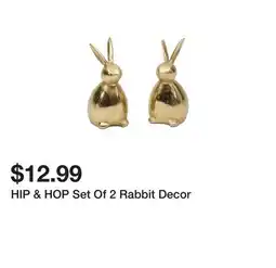 Marshalls HIP & HOP Set Of 2 Rabbit Decor offer