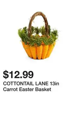 Marshalls COTTONTAIL LANE 13in Carrot Easter Basket offer