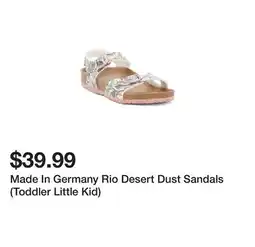 Marshalls Made In Germany Rio Desert Dust Sandals (Toddler Little Kid) offer
