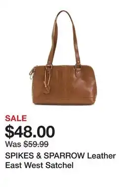 Marshalls SPIKES & SPARROW Leather East West Satchel offer