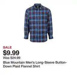 Tractor Supply Company Blue Mountain Men's Long-Sleeve Button-Down Plaid Flannel Shirt offer