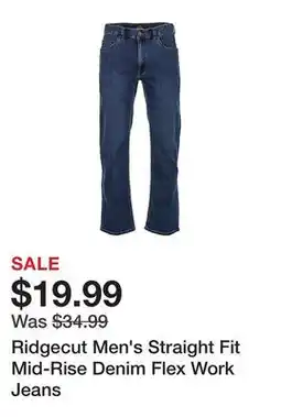 Tractor Supply Company Ridgecut Men's Straight Fit Mid-Rise Denim Flex Work Jeans offer