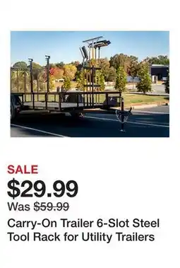 Tractor Supply Company Carry-On Trailer 6-Slot Steel Tool Rack for Utility Trailers offer