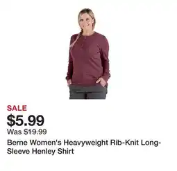 Tractor Supply Company Berne Women's Heavyweight Rib-Knit Long-Sleeve Henley Shirt offer