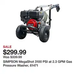 Tractor Supply Company SIMPSON MegaShot 3100 PSI at 2.3 GPM Gas Pressure Washer, 61471 offer