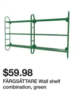 Ikea FÄRGSÄTTARE Wall shelf combination, green offer