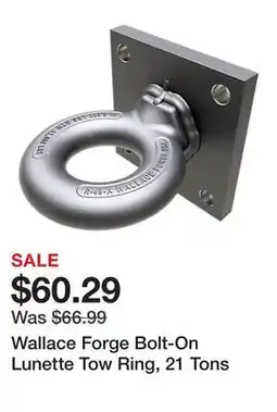 Tractor Supply Company Wallace Forge Bolt-On Lunette Tow Ring, 21 Tons offer