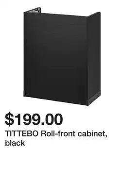 Ikea TITTEBO Roll-front cabinet, black offer