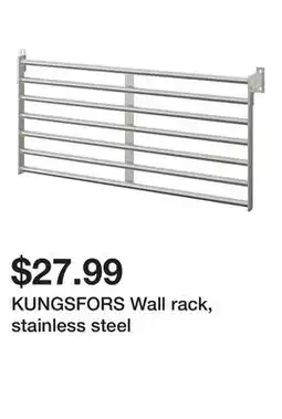 Ikea KUNGSFORS Wall rack, stainless steel offer