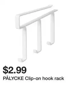 Ikea PÅLYCKE Clip-on hook rack offer