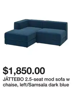 Ikea JÄTTEBO 2.5-seat mod sofa w chaise, left/Samsala dark blue offer