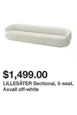 Ikea LILLESÄTER Sectional, 5-seat, Axvall off-white offer