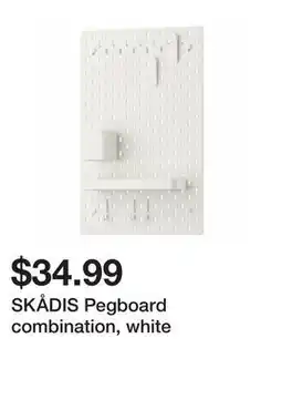 Ikea SKÅDIS Pegboard combination, white offer