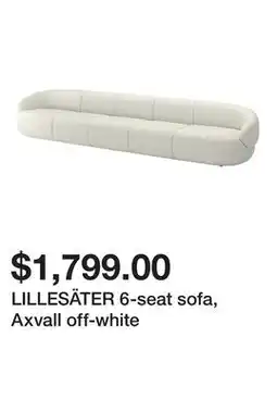 Ikea LILLESÄTER 6-seat sofa, Axvall off-white offer
