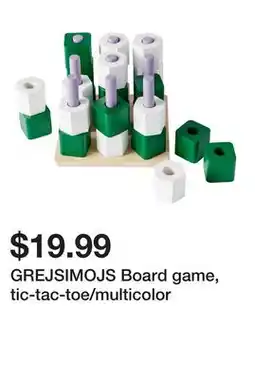 Ikea GREJSIMOJS Board game, tic-tac-toe/multicolor offer