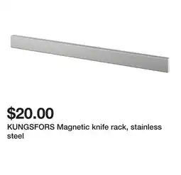 Ikea KUNGSFORS Magnetic knife rack, stainless steel offer