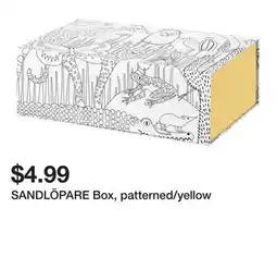 Ikea SANDLÖPARE Box, patterned/yellow offer