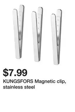 Ikea KUNGSFORS Magnetic clip, stainless steel offer