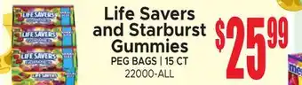 Jetro Life Savers and Starburst Gummies offer