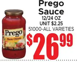 Jetro Prego Sauce offer