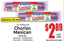 Jetro EL POPULAR Chorizo Mexican offer