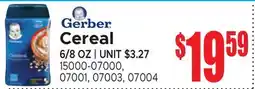Jetro Gerber Cereal offer