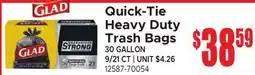 Jetro Quick-Tie Heavy Duty Trash Bags offer