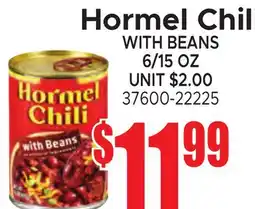 Jetro Hormel Chili WITH BEANS offer