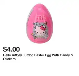 Five Below Hello Kitty Jumbo Easter Egg With Candy & Stickers offer