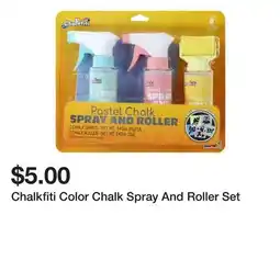 Five Below Chalkfiti Color Chalk Spray And Roller Set offer