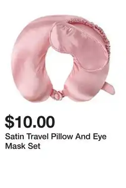 Five Below Satin Travel Pillow And Eye Mask Set offer