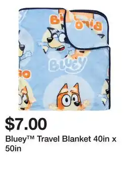 Five Below Bluey Travel Blanket 40in x 50in offer