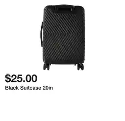 Five Below Black Suitcase 20in offer