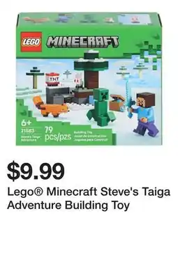 Five Below Lego Minecraft Steve's Taiga Adventure Building Toy offer