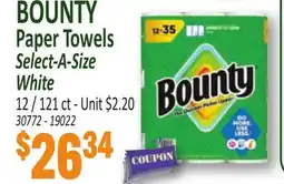 Jetro BOUNTY Paper Towels Select-A-Size White offer