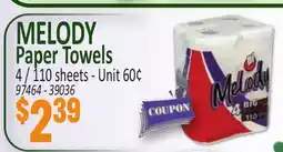 Jetro MELODY Paper Towels offer