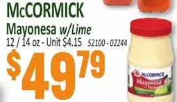 Jetro McCORMICK Mayonesa w/Lime offer