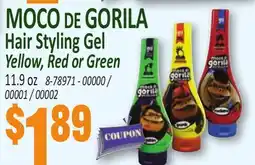 Jetro MOCO DE GORILA Hair Styling Gel Yellow, Red or Green offer