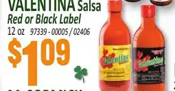 Jetro VALENTINA Salsa Red or Black Label offer