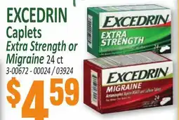 Jetro EXCEDRIN Caplets Extra Strength or Migraine offer