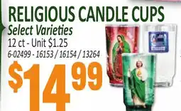 Jetro RELIGIOUS CANDLE CUPS offer