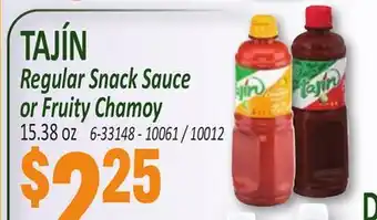 Jetro TAJÍN Regular Snack Sauce or Fruity Chamoy offer