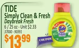 Jetro TIDE Simply Clean & Fresh Daybreak Fresh offer