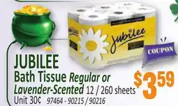 Jetro JUBILEE Bath Tissue Regular or Lavender-Scented offer