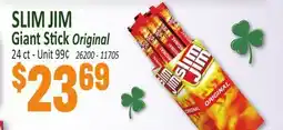 Jetro SLIM JIM Giant Stick Original offer