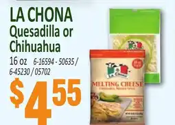Jetro LA CHONA Quesadilla or Chihuahua offer